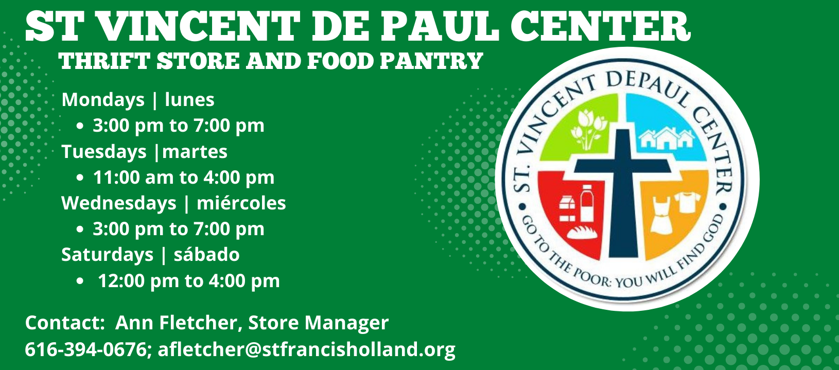 st vincent de paul food bank hours